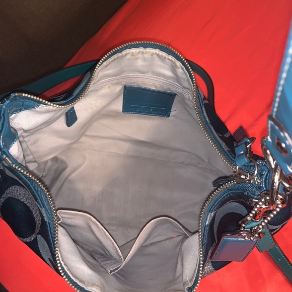 Turquoise Coach bag and Wallet - Picture 6 of 6
